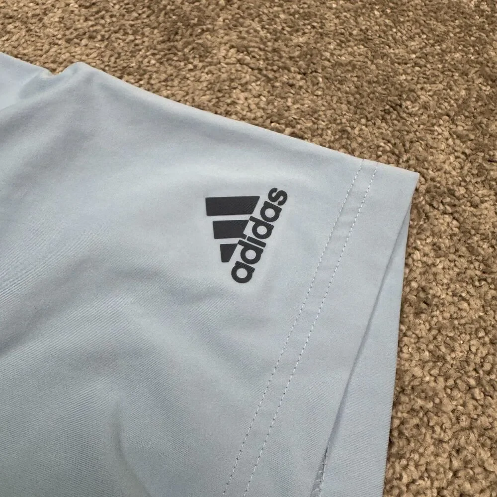 Adidas Performance Golf Polo Shirt Mens 2XL Light Blue Short Sleeve Activewear